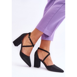 WS1 Moderne svjetlucave cipele na crnu Galaxy petu crna 2