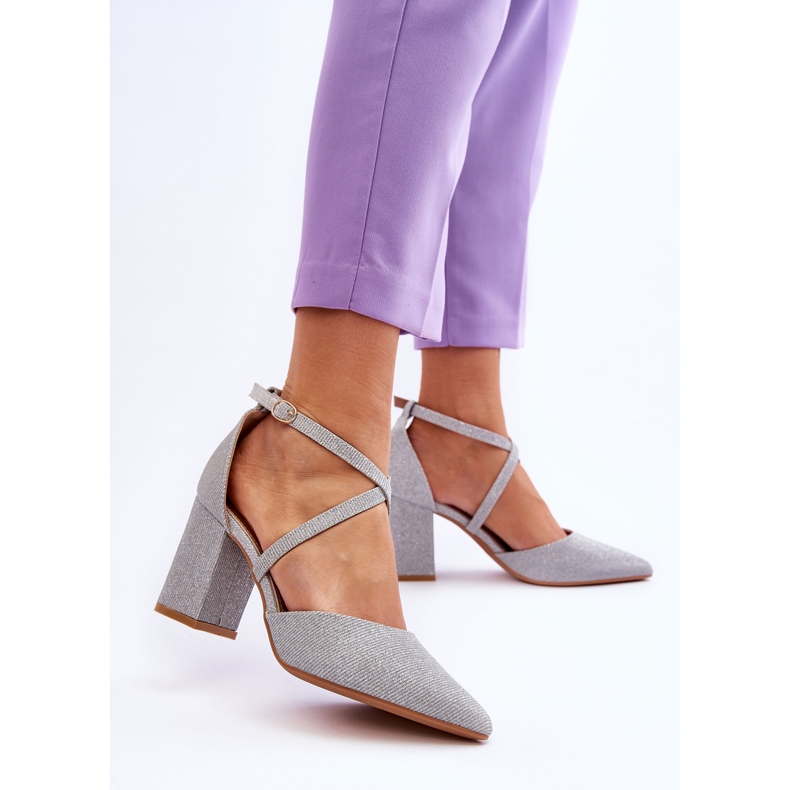 Modne svjetlucave cipele na srebrnu Galaxy petu srebro 2