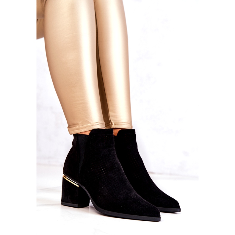 PS1 Crne Helloni antilop ažurne kaubojske čizme crna 6