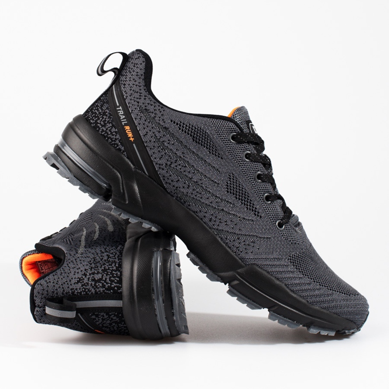 Sive DK muške tekstilne sportske cipele siva 1