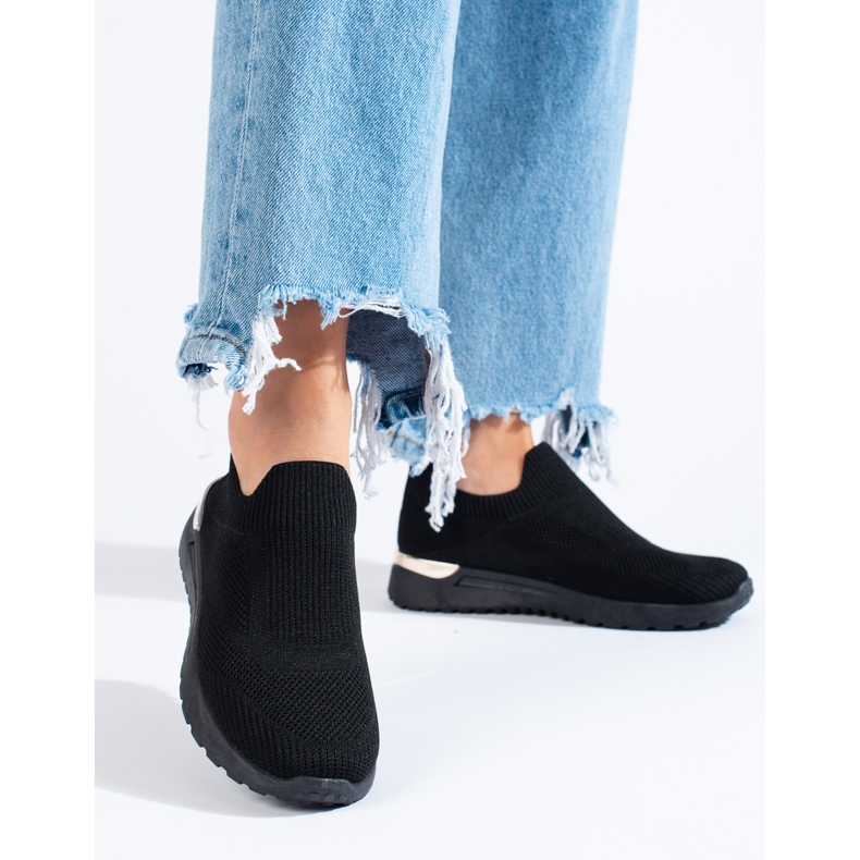 Crne tenisice Shelovet na klin crna 1