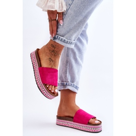 WR1 Ženske glatke antilop papuče Fuchsia Hayen ružičasta 2